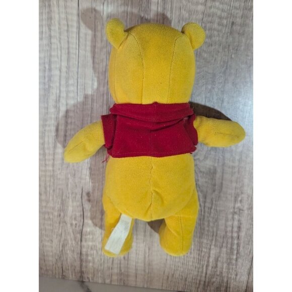 Winnie The Pooh Plush Toy With Red Shirt 11" Tall Disney Classic Cuddly Bear - Picture 5 of 8